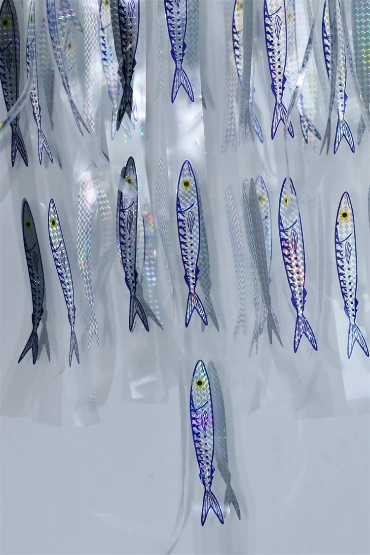36Inch Dredge Teaser Game Fishing 96 Ballyhoo Holographic Strip Teaser  Lures Holographic 3D Fishing Stripe Teaser