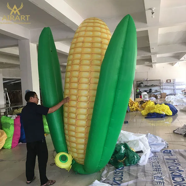 Custom Adult Size Inflatable Corn Mascot Costume for Agricultural Party Supplies