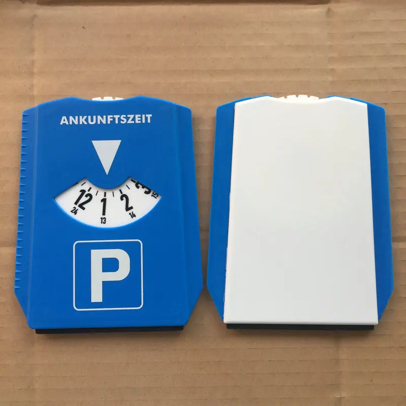 Оптовая продажа автомобильных светодиодных фар подарки Многофункциональный пластиковый Восток носить 3 в 1 Автостоянка таймер дисплей диск знак с маркер и скребок для льда