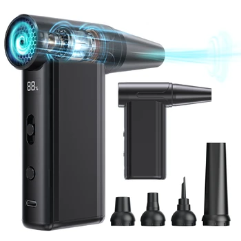 Turbo Jet Fan 8 Speeds Mini Turbo Fan LCD Electric Cordless Air Duster Portable Keyboard Cleaning Turbo Fan Air Blower