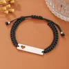 Pulsera de corazón en blanco (plata)