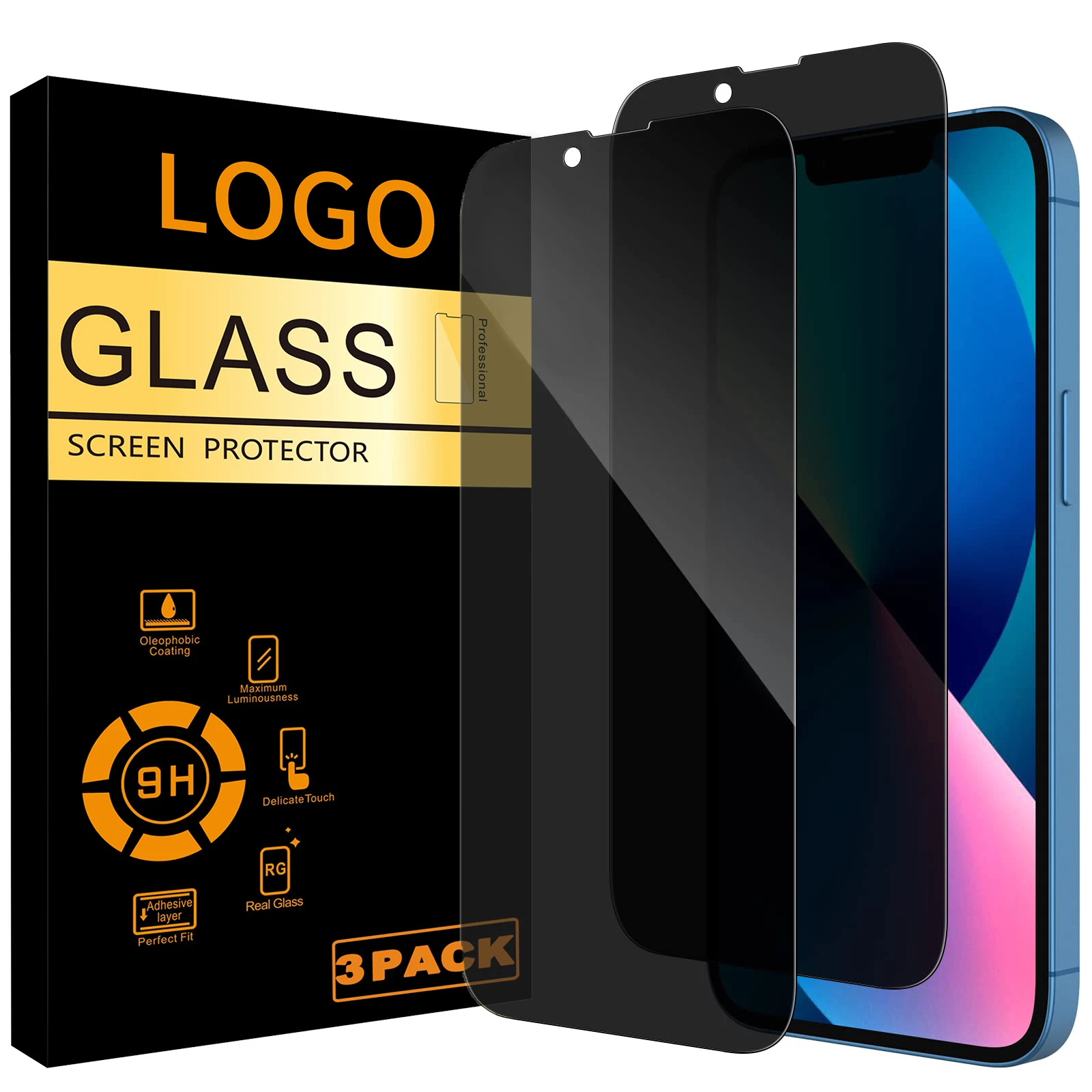 HYTO China Manufacturer for iPhone X for iPhone 14 13 Pro Max 9H  Anti Spy Privacy Tempered Glass Screen Protector