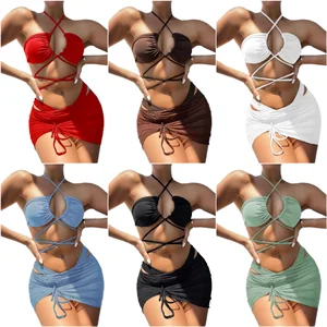 YY5847          High Quality 2026 Women Bikinis Set Sexy 3 Pieces Beautiful Bikini Transparent Designer Swimsuit