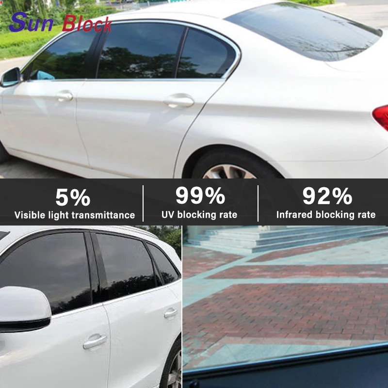 1.52*30m Sun Block Hd Nano Ceramic Window Privacy Solar Control Black Tinted Film Car Tint Film