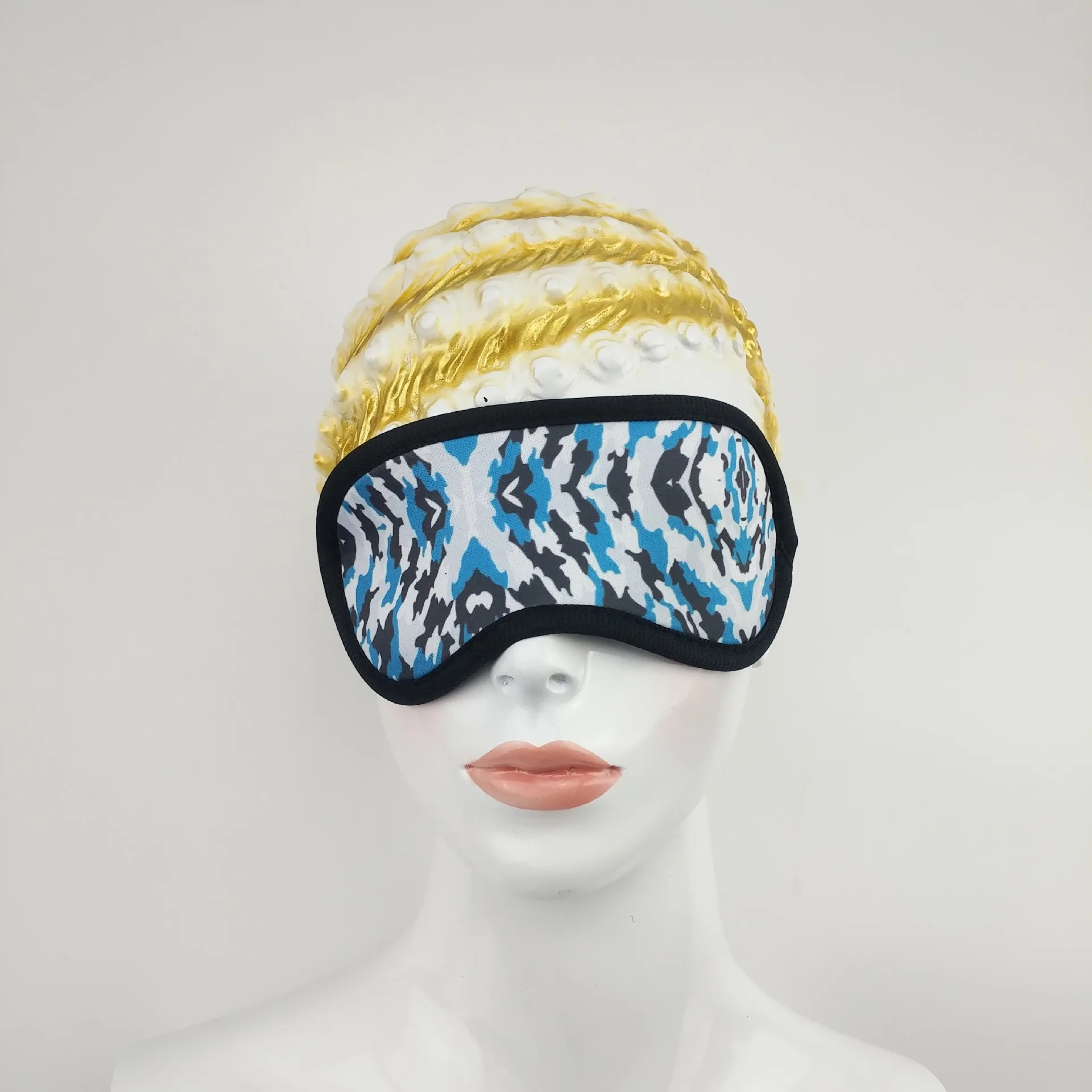 Sublimation Printed Neoprene Blindfold Custom Logo Polyester Eye Mask Sleeping Eye Cover for Travel