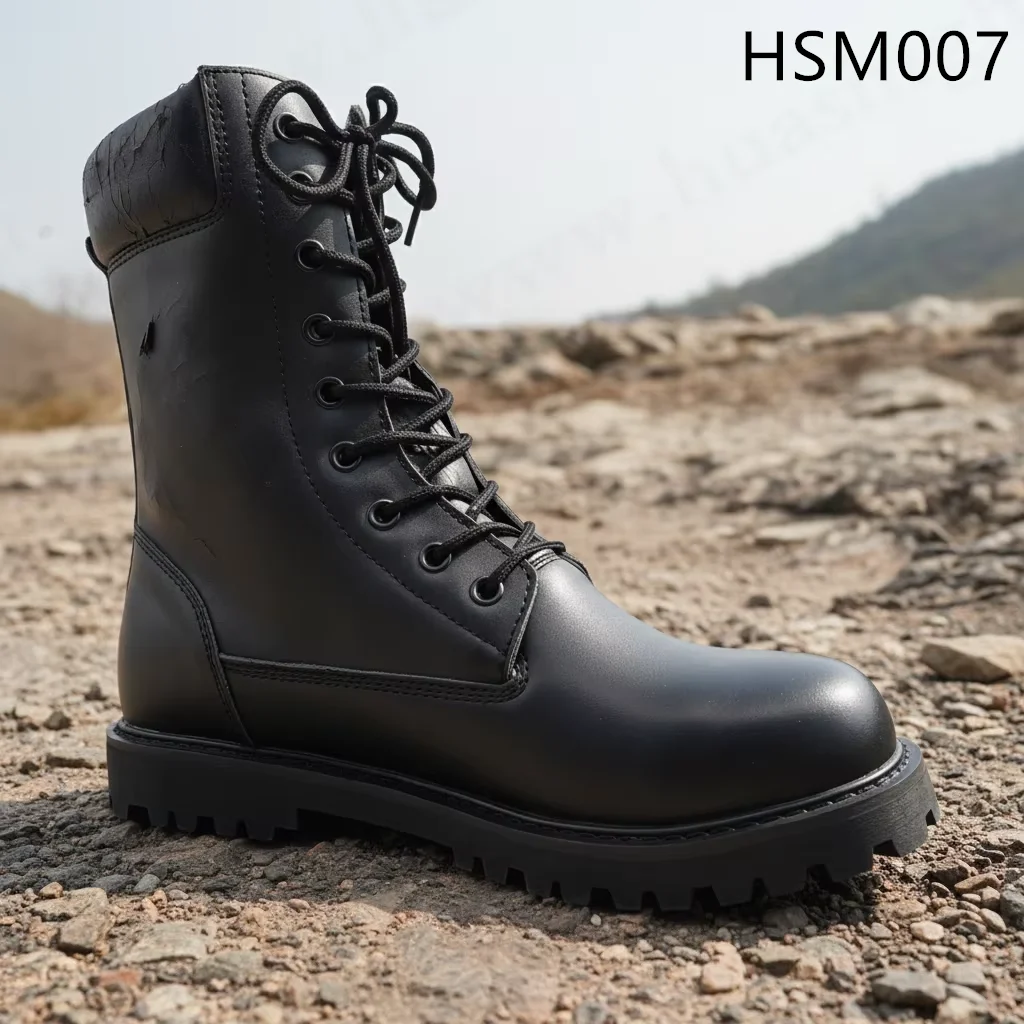 LXG,Mountaineering High Cost-effective Full Leather Combat Grade Boots Plateau Training Utility-style Fighting Boots HSM007