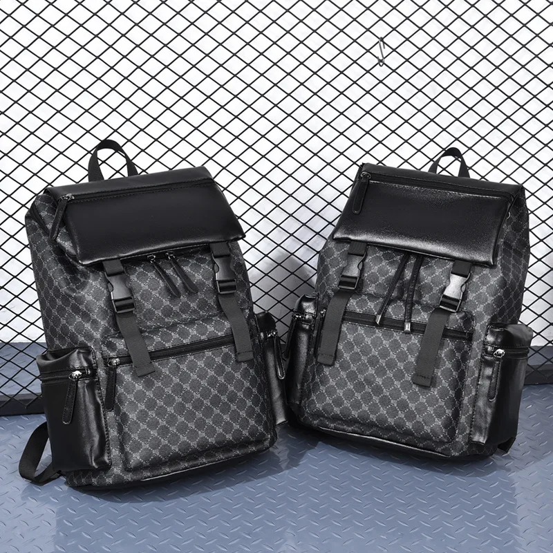 Fashion Backpacks Men Man Backpack Men's Leather Laptop Bag Waterproof