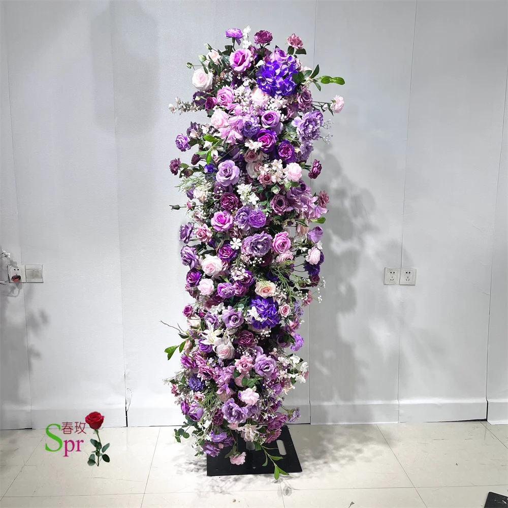 SPR Purple Rose Artificial Flower Arrangement Wedding Centre Table ...