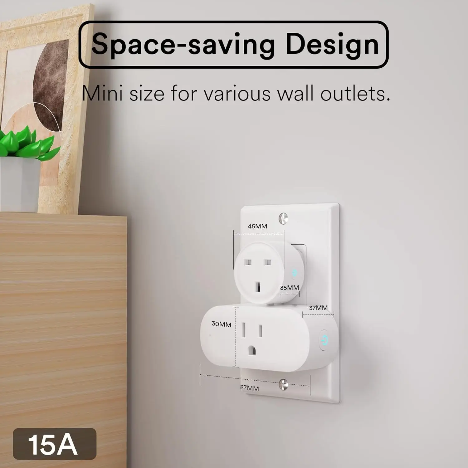 16A Tuya Mini Smart Plug Socket with Power Monitor Smart APP Remote Control WiFi Outlet Socket