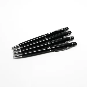 Advertising Black Body Twist Open Business Metal Pen 1.0MM Writing Ball Ballpoint Pen