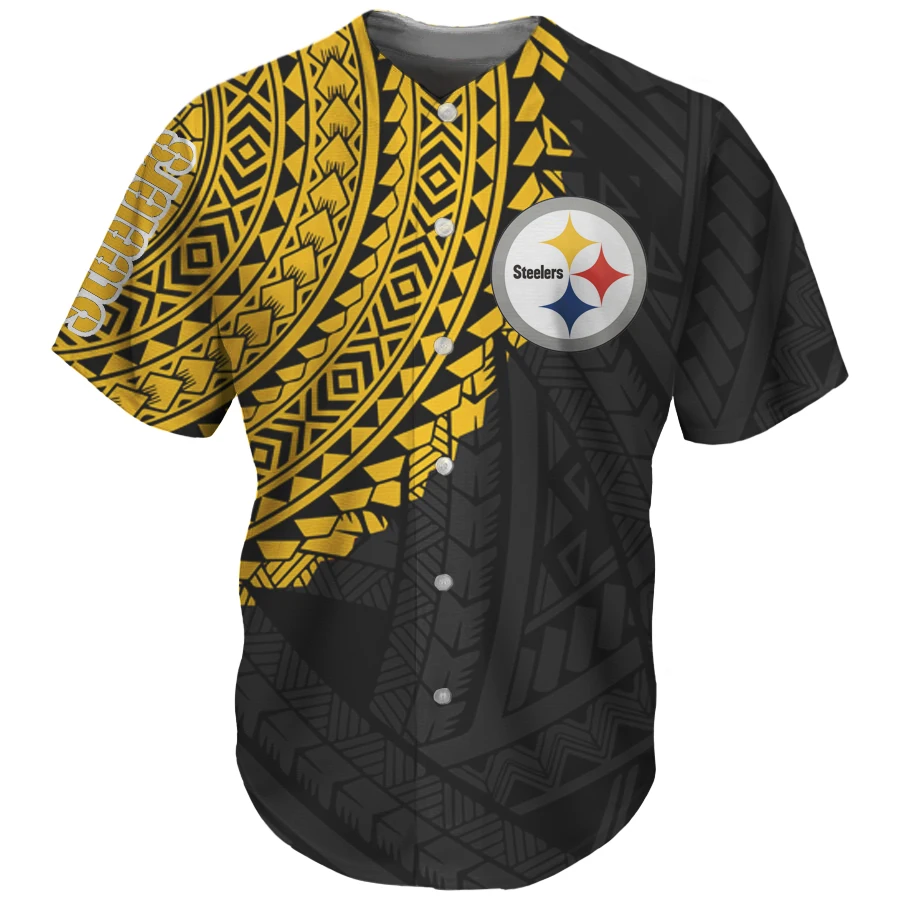 Wholesale Promotional Baseball Uniform Polynesian Tribal Red Yellow Color  Design Clothing Custom NFL Team Knit Breathable Baseball Jersey From  m.