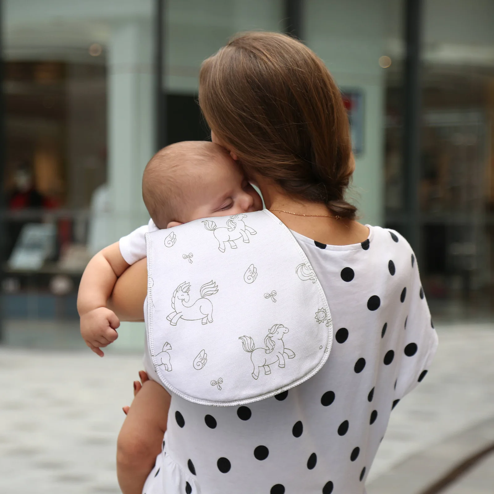 super soft baby burp cloth drool bibs in cotton details