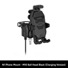 Black N1 phone holder M10 Ball Head(Charging Version)