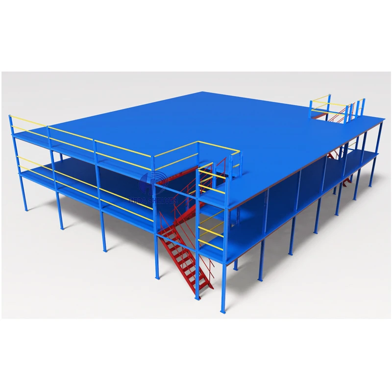China Factory warehouse multi-level mezzanine flooring Steel Mezzanine Floor Racking For Business Industrial Warehouse