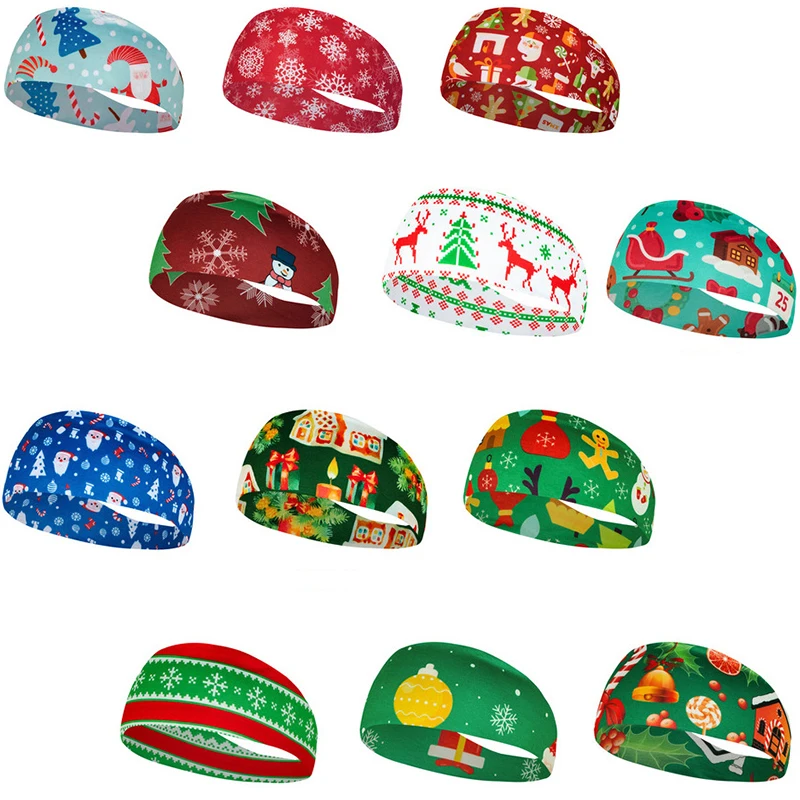 Christmas Hair Accessories Elastic Headbands Non Slip Head Wrap