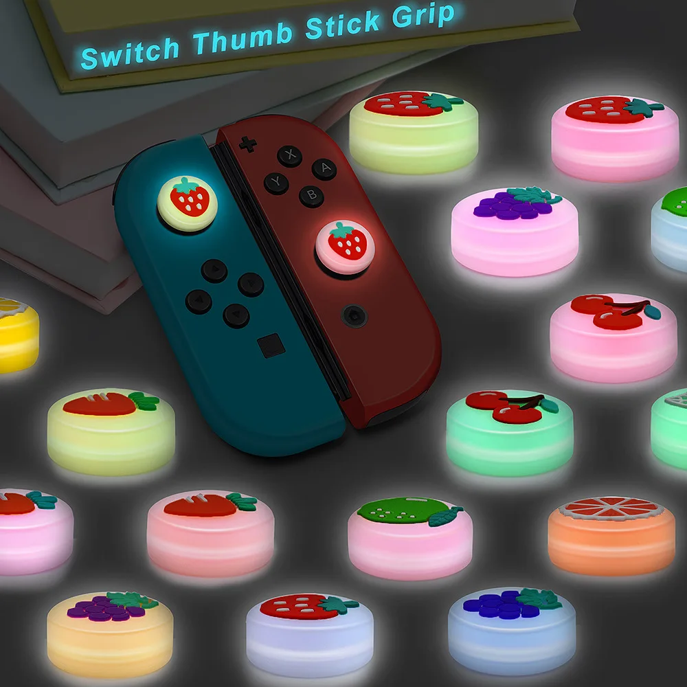 Стики фруктовые с кнопкой. Чехол геймпад для Nintendo Switch OLED.