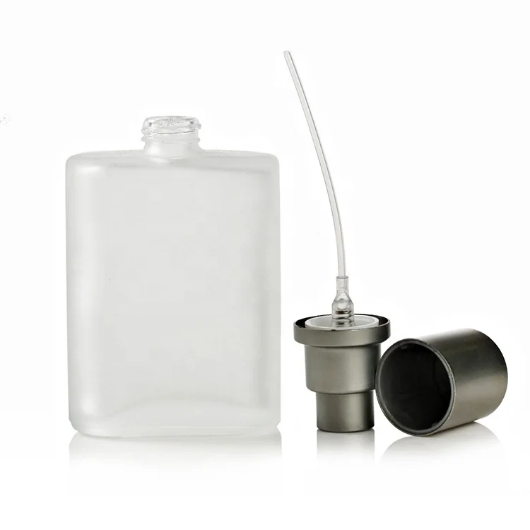 High Quality 30ml 50ml 100ml Luxury Perfume Empty Bottle Frosted Spray Pump Refillable Glass Bottle With Screw Cap