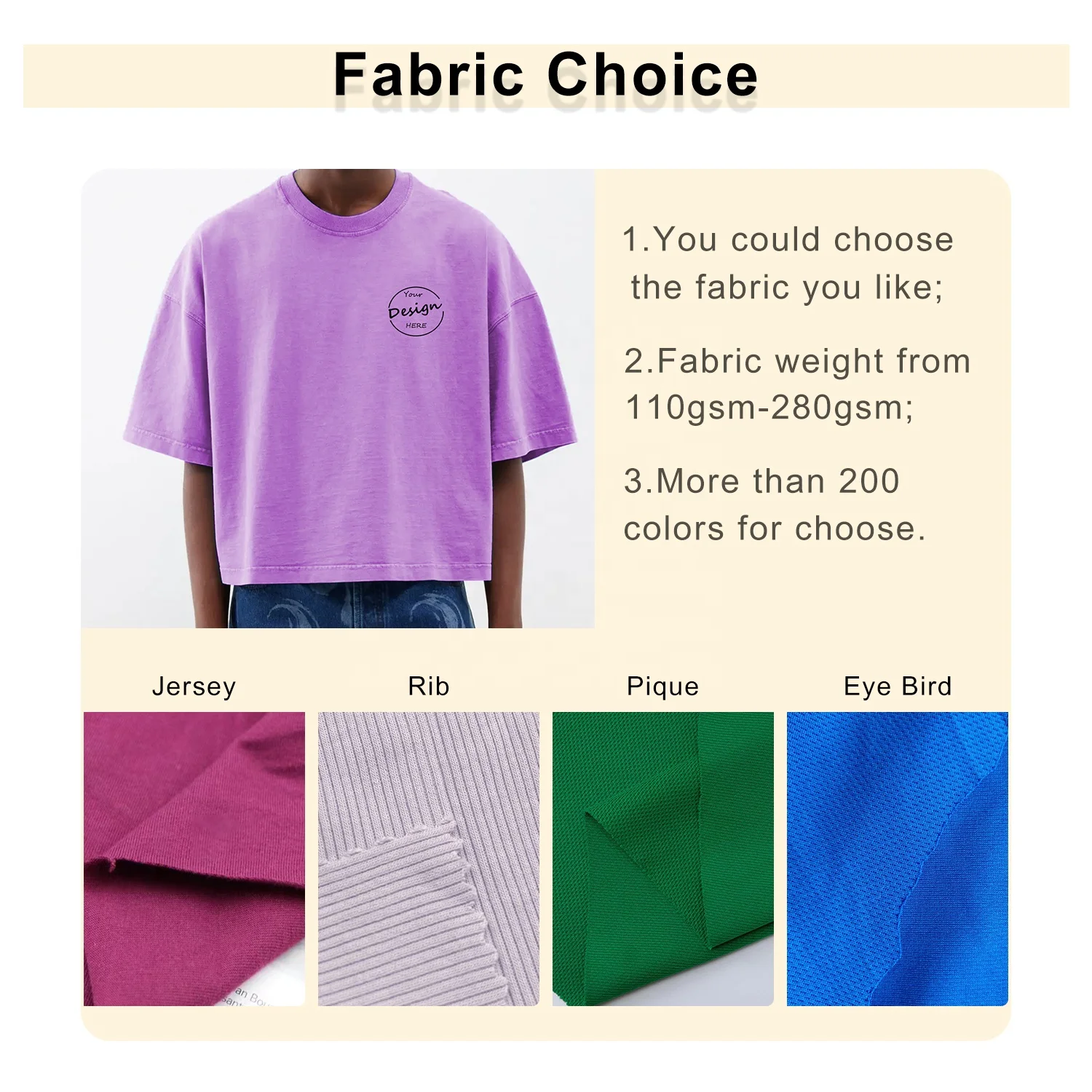 JL24130A Cotton 300Gsm Cropped T Shirt Boxy Oversized T Shirt Men Heavyweight Blank Crop Top T-Shirt Men