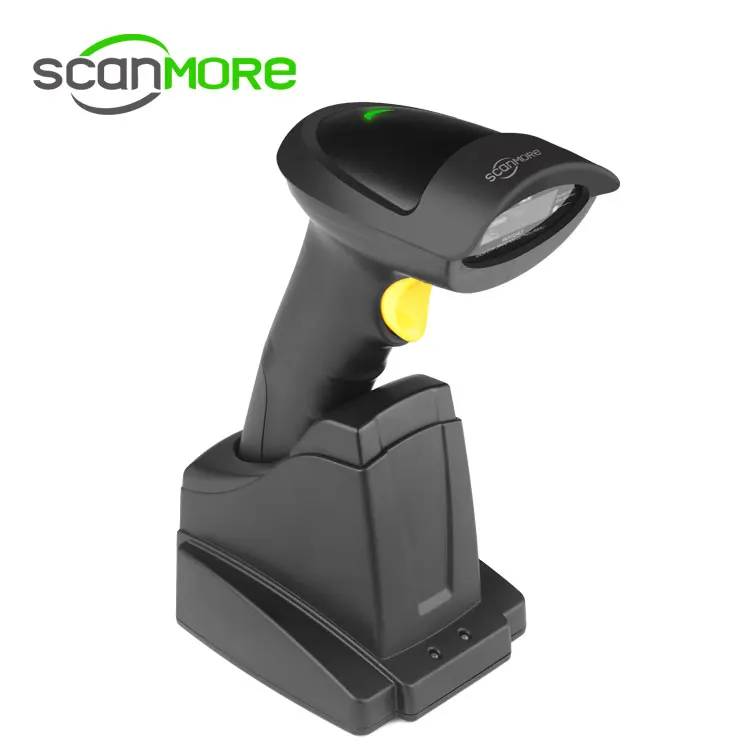 Scanmore High Speed 4 Mile USB Interface 1D Wireless Handheld with Charging Base Barcode Scanner Barcode Reader for Tabletop