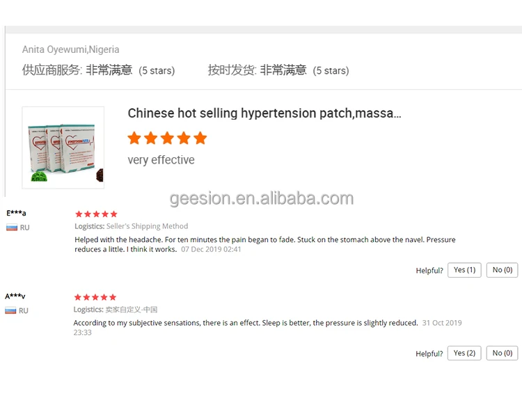 Factory Price Health Care Hypertension Patch Lower Blood Pressure Patch