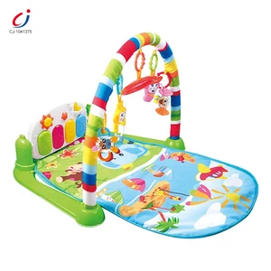 Child Plastic Toy Baby Music Gym Baby Piano Play Mat, Foot Pedal Fitness Rack Piano Baby Gym Play Mat for Kid