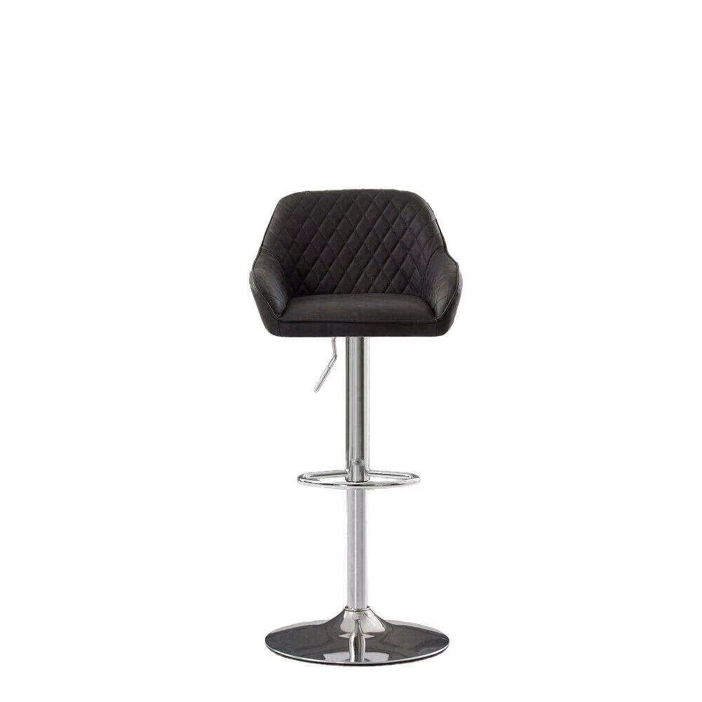 STA-02 Customized Color Bar Stools Adjustable Metal Velvet Backrest Luxury Kitchen Fabric Swivel Bar Chairs
