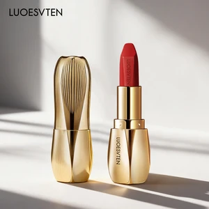 Wholesale Custom Multi-Color Luxury Gold Vegan Long Lasting Waterproof Matte Velvet Lipstick