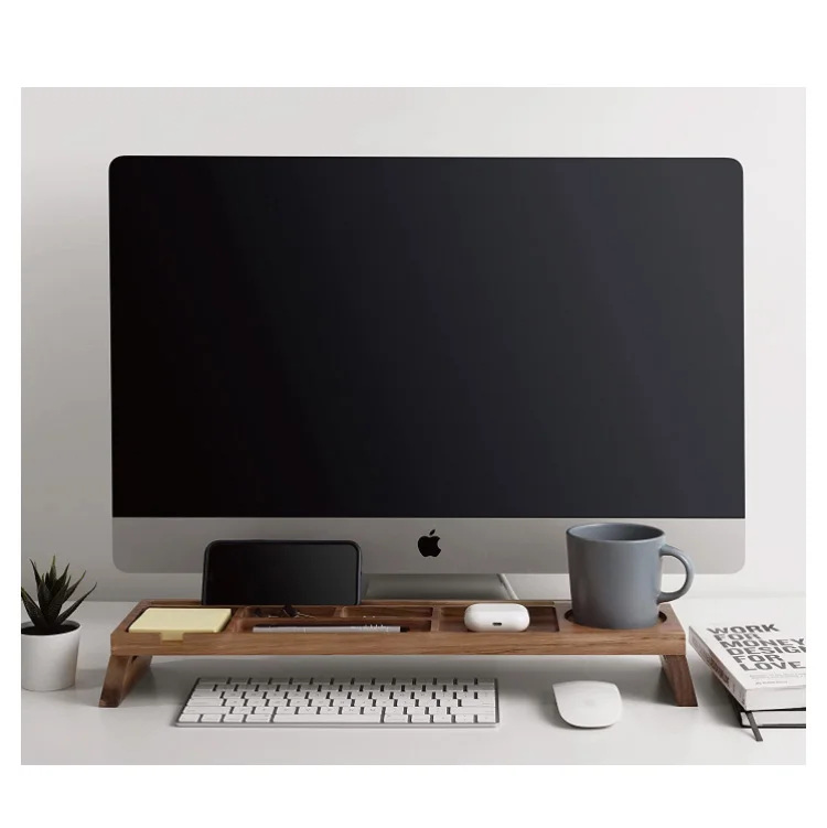 Настольный органайзер из натурального дерева для рабочего стола