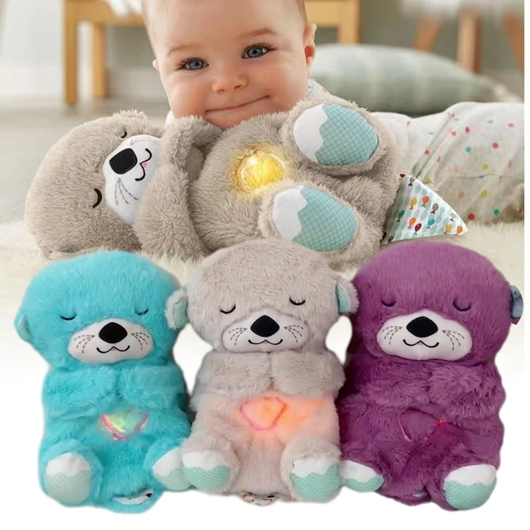 Musical Sleep Plush Bear Toys Gift Newborn Breathing Schlummer Otter ...