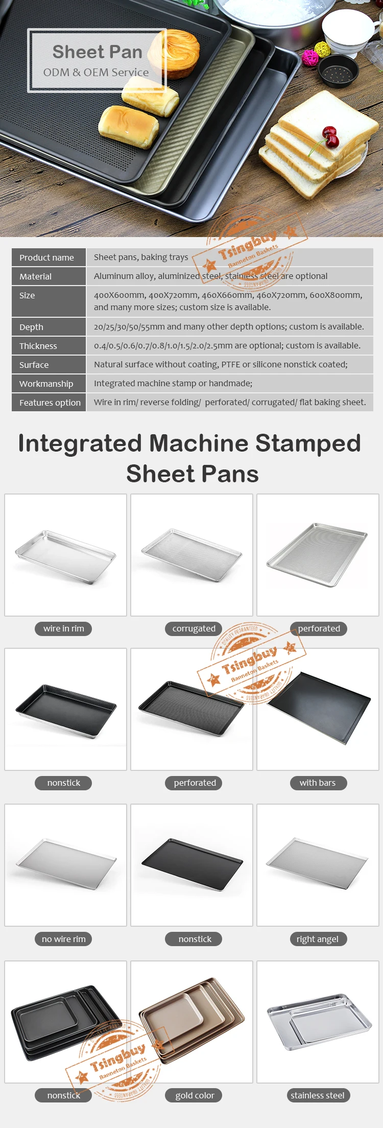 Oven Baking Sheet Nonstick Multipurpose Mille Feuille Pan