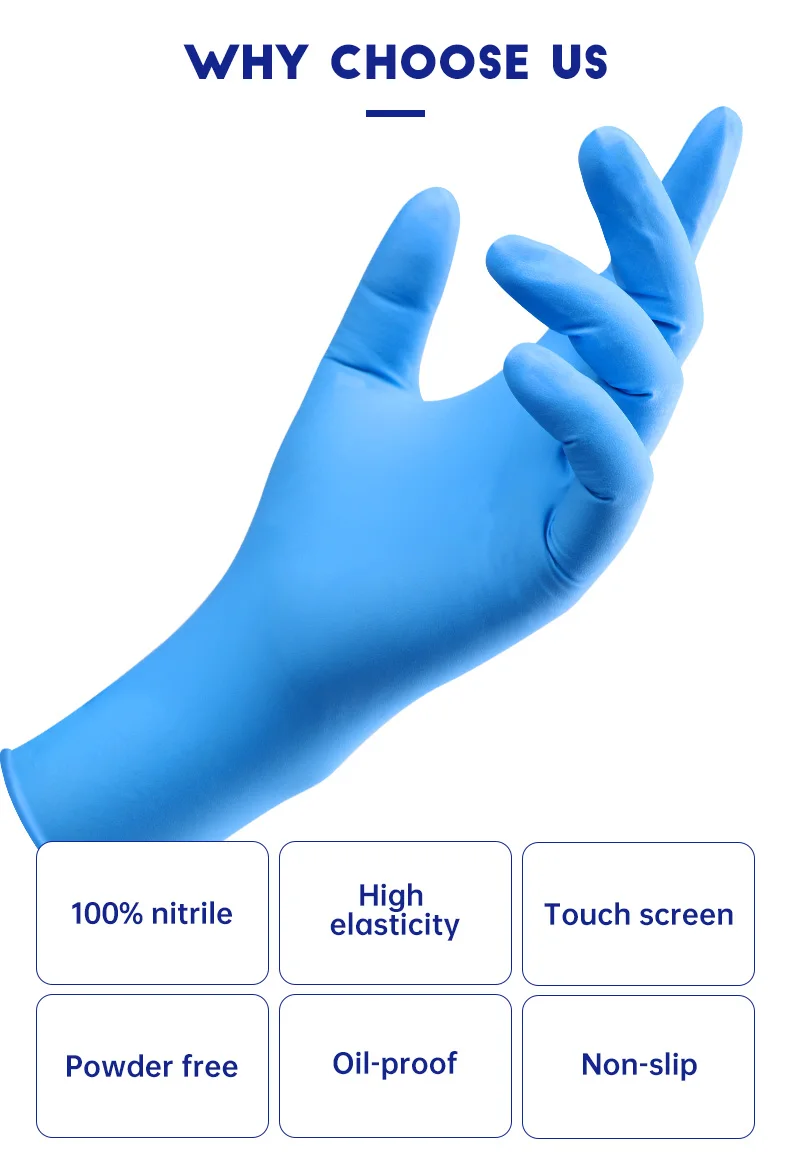 Disposable Examination Gloves Xingyu Blue Nitrile Disposable