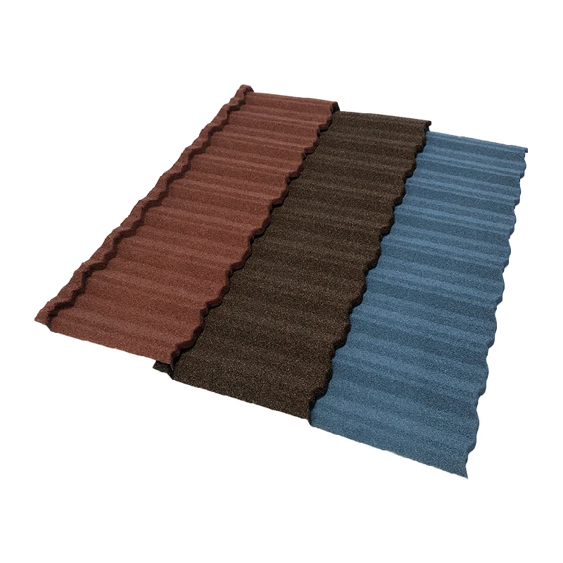 Color Classical Stone Coated Metal Roofing Tile Fireproof House Attractive Stone Coated Metal Roofing Sheet Tile