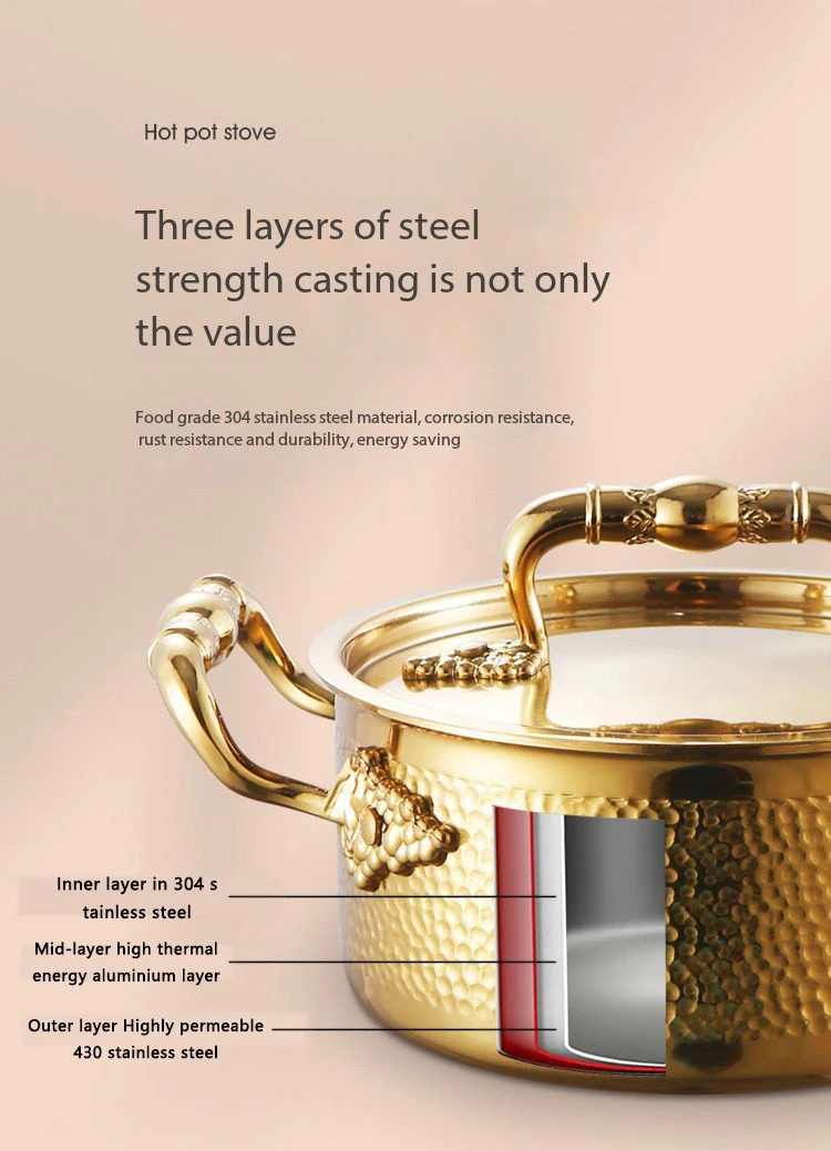 Fts Stock Pot Stainless Steel Cook Pots Wholesale Commercial Gas Shabu