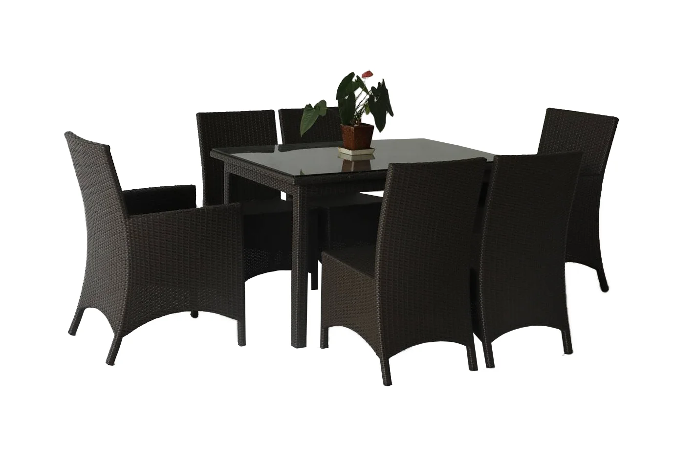 Synthetic All Weather Outdoor Furniture Set High Back Dining Chair