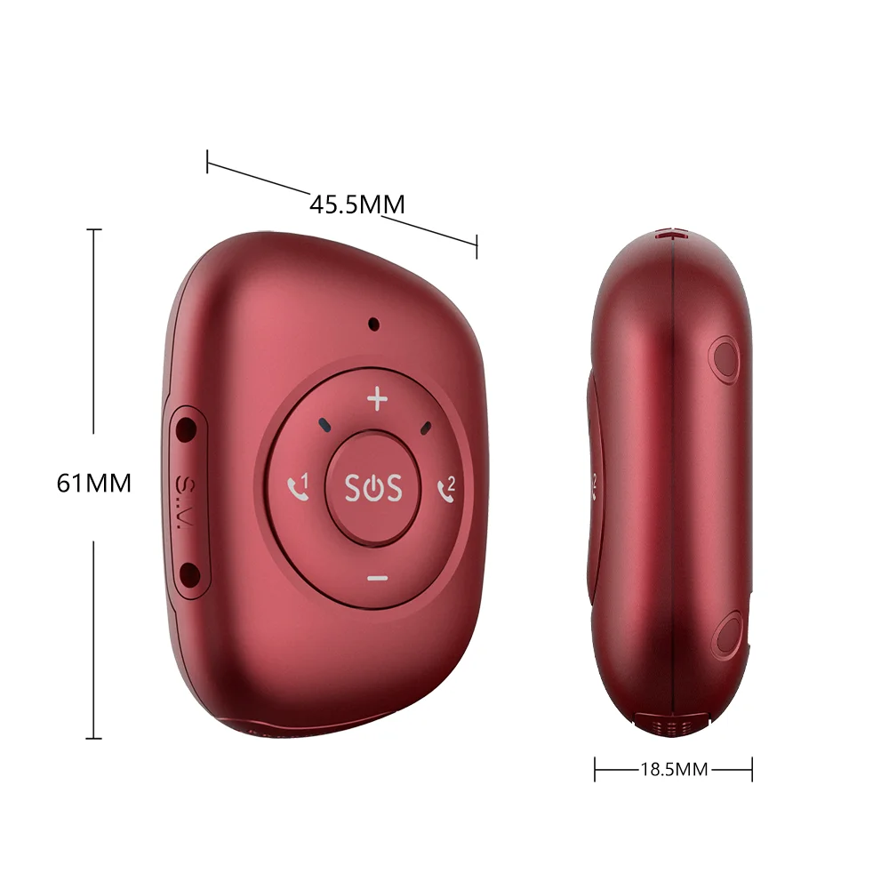 4G GPS SOS Emergency Button GPS Tracker Mini Personal Panic GPS Tracking Device for Kids Children Seniors Elderly People