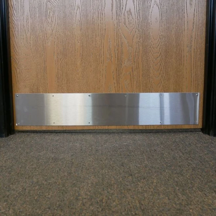 Rectangular Stainless Steel Commercial Kick Plate With Satin Finish