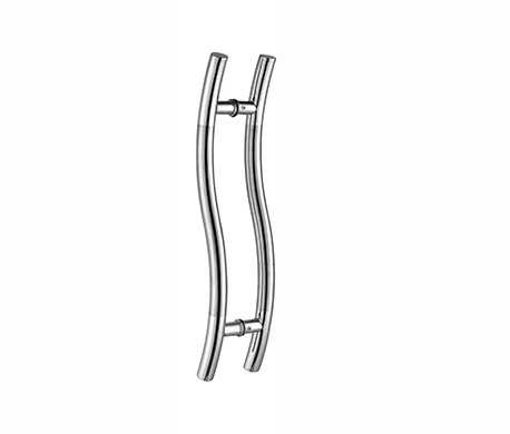 Ready Stock Stainless Steel 201 S Type Glass Door Handles Round Tube Door Pull