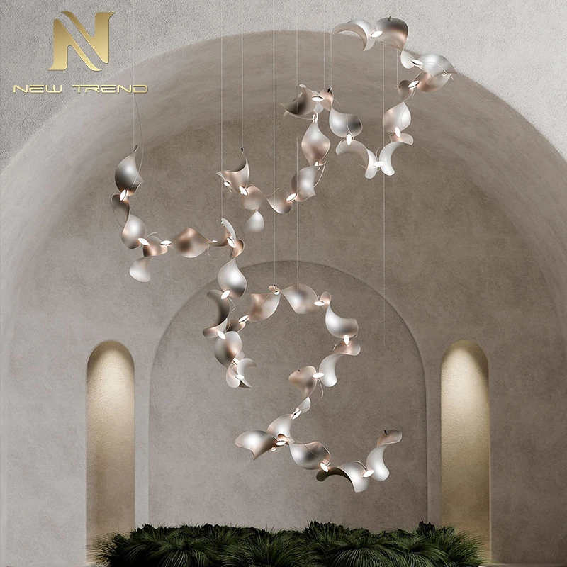 CPL-362 Design Unico Lampada da Sospensione Interna per Atrio di Albergo o Villa, Decorazione su Misura con Candelabro LED
