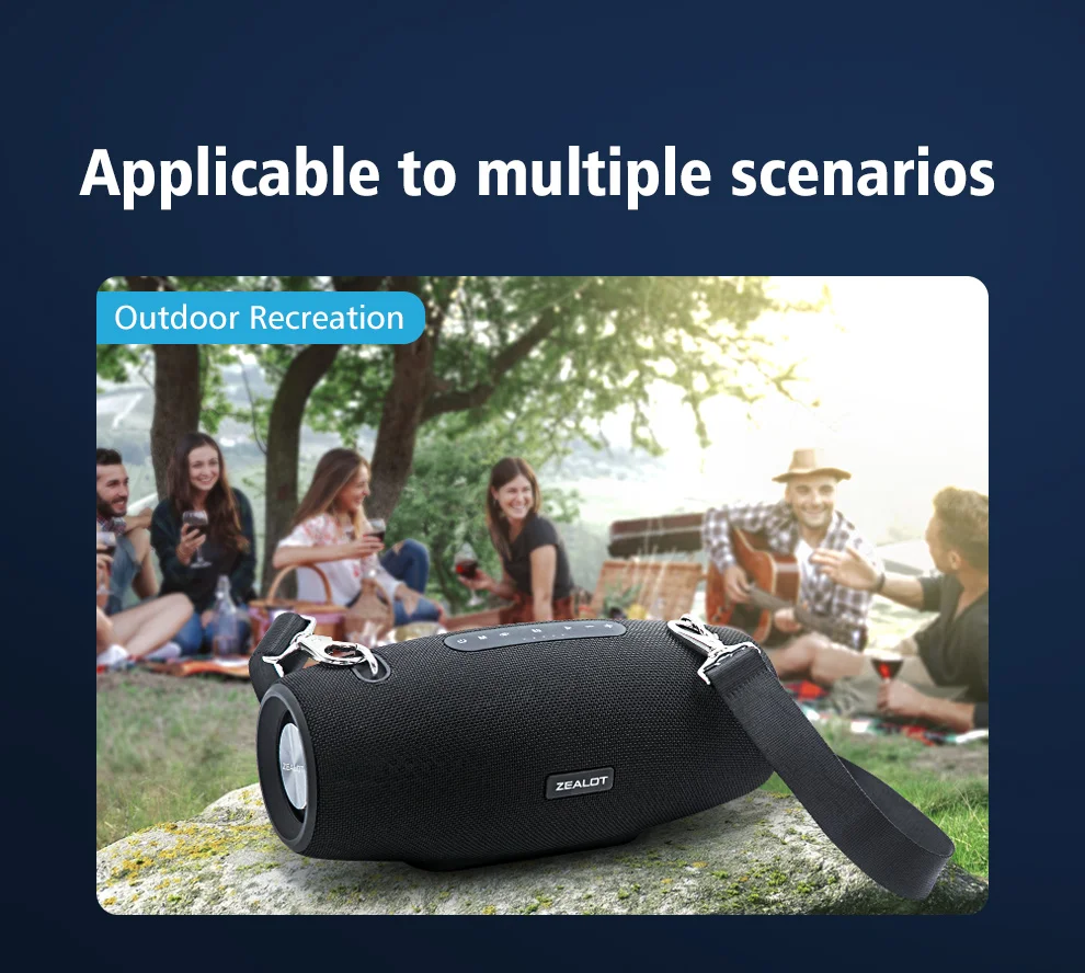 Professional High Power Audio Dancing Bluetooth Speaker Wireless Outdoor Boombass Party Speaker 60W Zealot S67