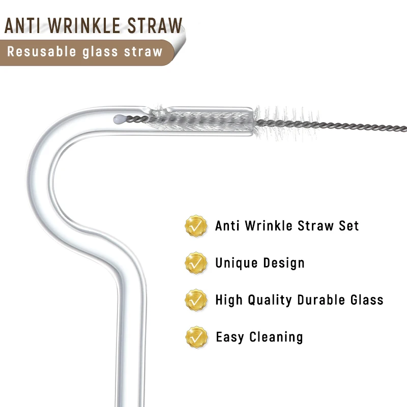 Anti Wrinkle Straw No Wrinkle Straws Wrinkle Free Straw Glass