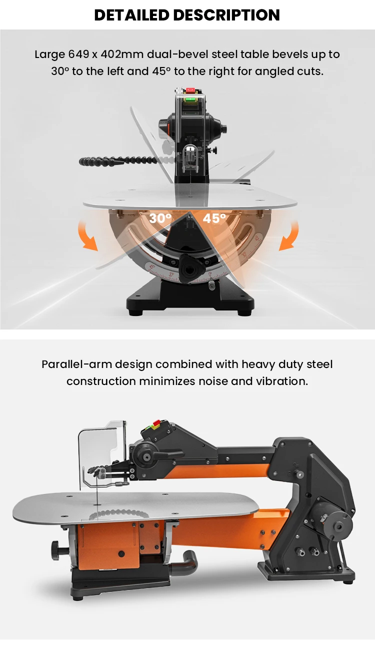 Multifunction 21in Variable Speed Scroll Saw Woodworking Electric
