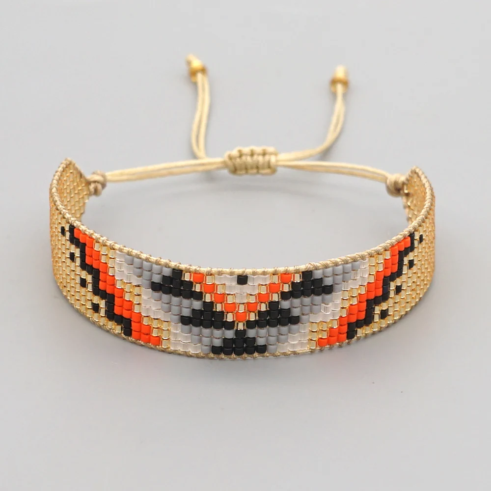 Go2boho Evil Eye Bracelet Handmade Japanese Bead Loom Jewelry Adjustable Miyuki Beaded Bracelets for Women