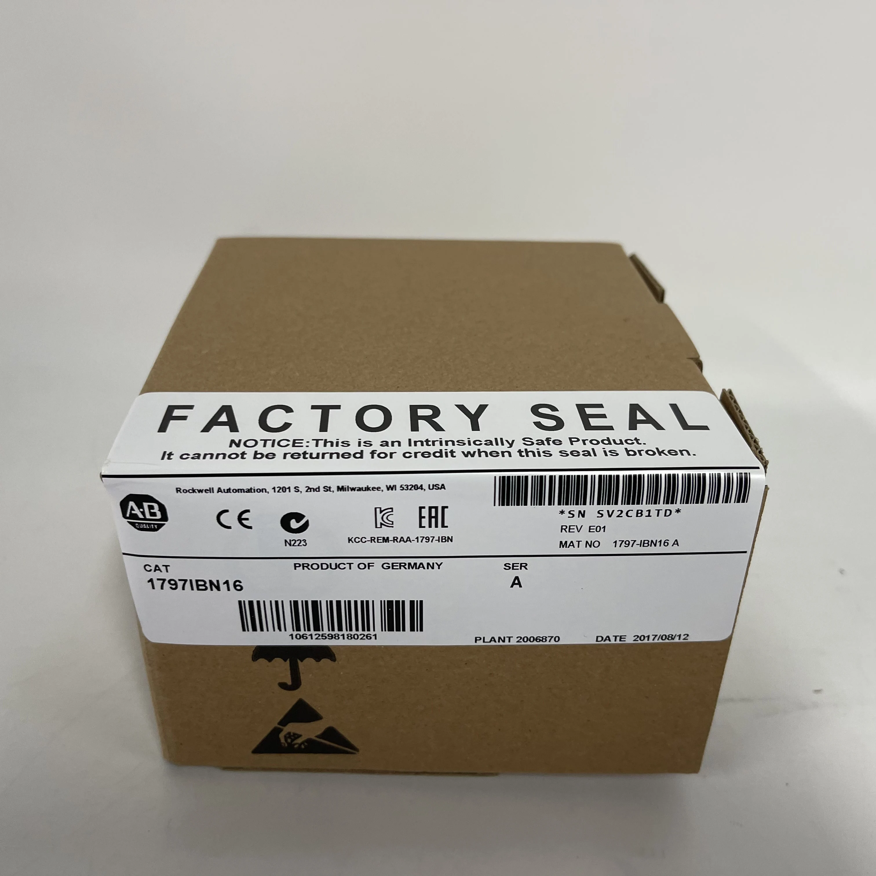 Allen-Bradley (AB) Safety Relay Module 1797IBN16