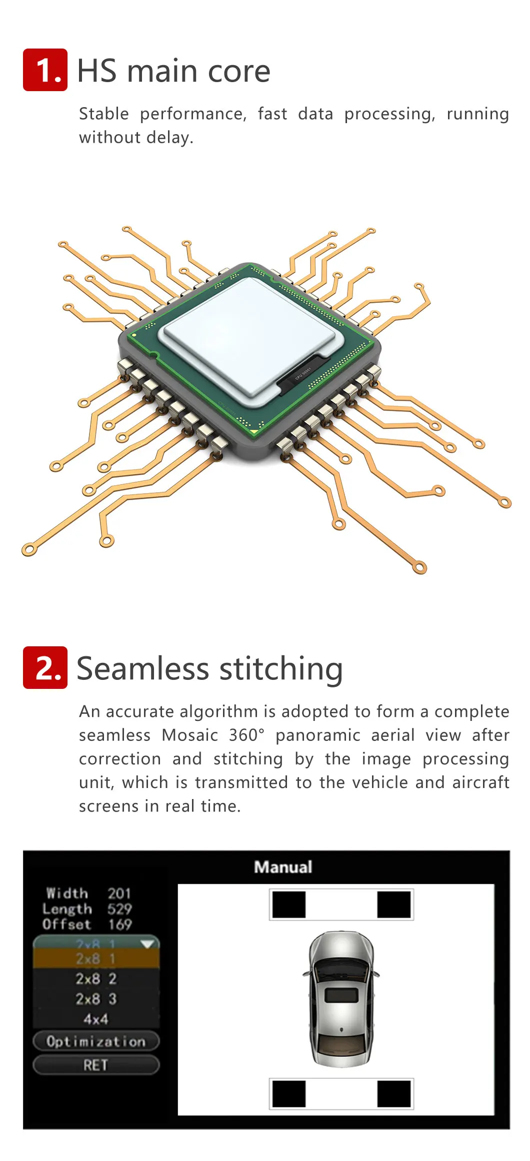 Wemaer Oem 360 Degree Bird View System Car Security Camera 2D Hs Hisilicon Avm Surrounding View System Car Camera manufacture