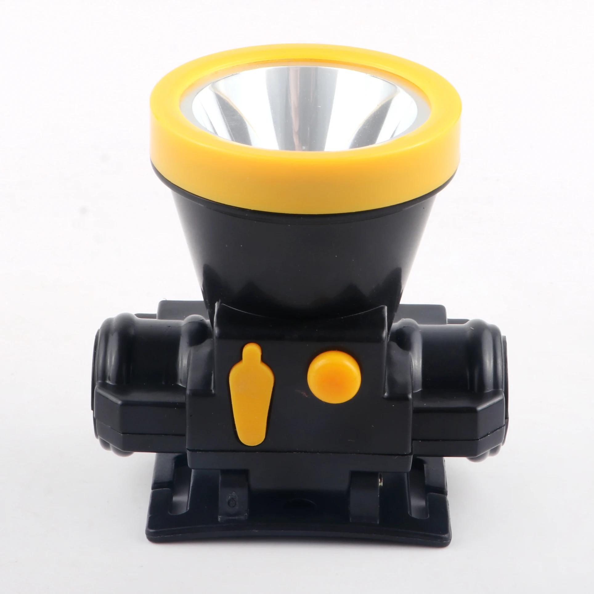 High Performance Rechargeable LED Flashlight Headlamp Water Resistant Plastic Body Hiking Emergency Hunting Battery Power Source