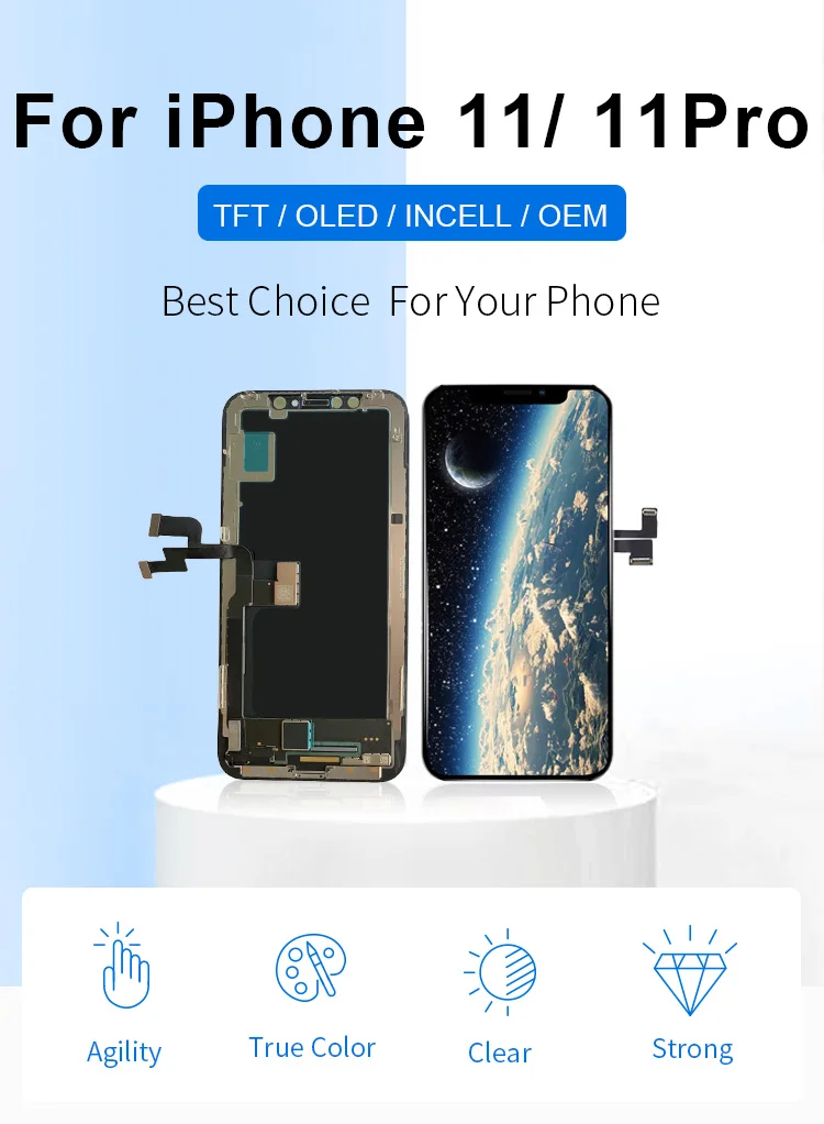 OEM for iphone Lcd Screen Mobile Phone Lcd 5 6s 7 8 Plus X Xr Xs Max 11 Pro Max Cell Phones Screen for iphone 11 Lcd Display