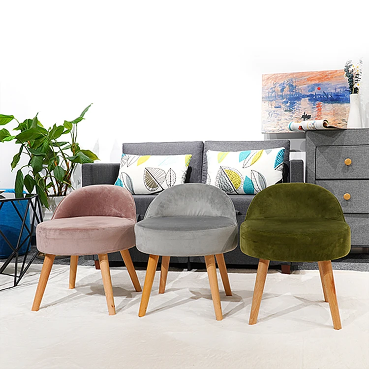 Custom Most Popular High End Trendy New Design Dining Room Furniture Cheap Price Velvet Stool Chair
