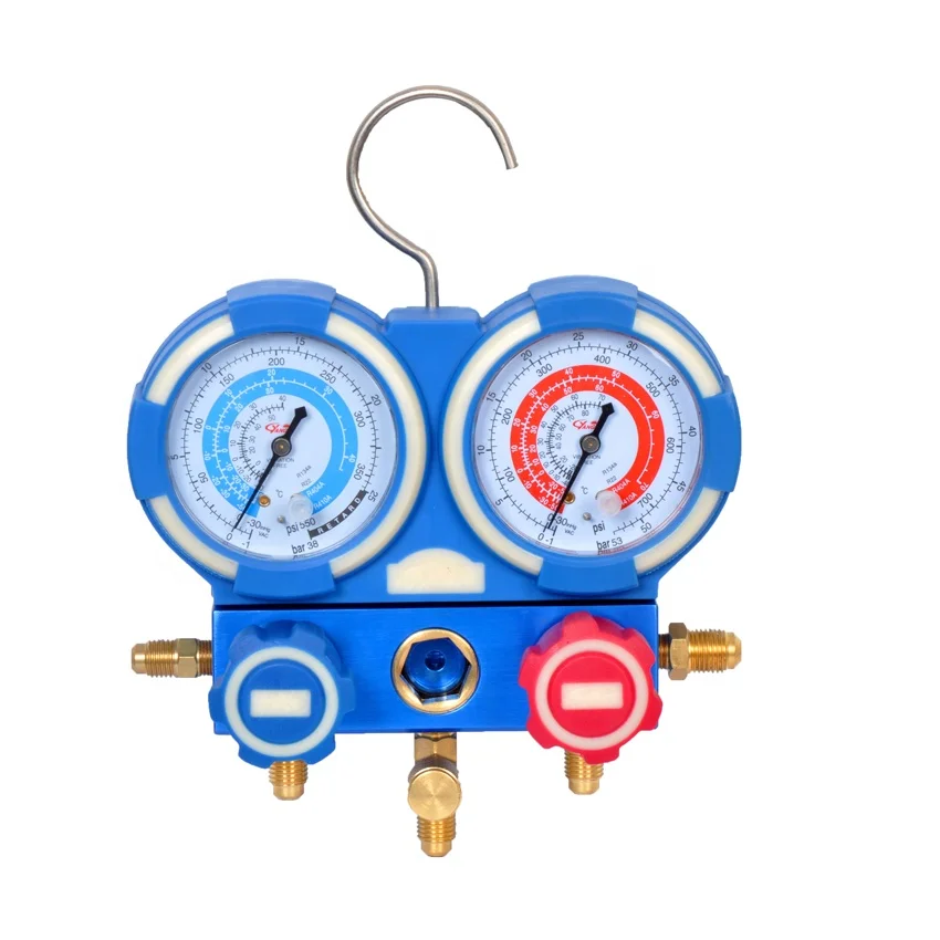 Hvac A/c Refrigeration Kit Ac Manifold Gauge Set R134a R410a Auto