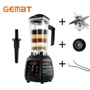10 Speed Plastic Base Kitchen Accessories Professional 2000watt Cooking Soybean Licuadora Digital Tower Power Blender 30000 Rpm