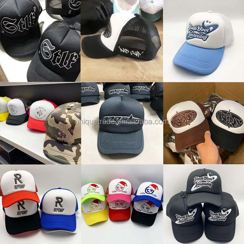 High Quality Foam Hats Wholesale 5 Panel Blank Sport Cap Custom Printed ...